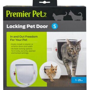 Locking Pet door for Small Pets Cats and Small Breed Dogs 0-25 lbs